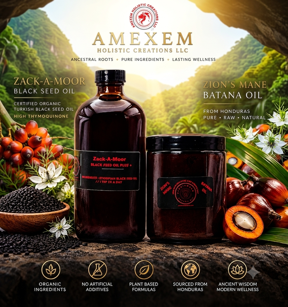 The AMEXEM Skin & Hair Botanical Duo: Batana + Black Seed Essence
